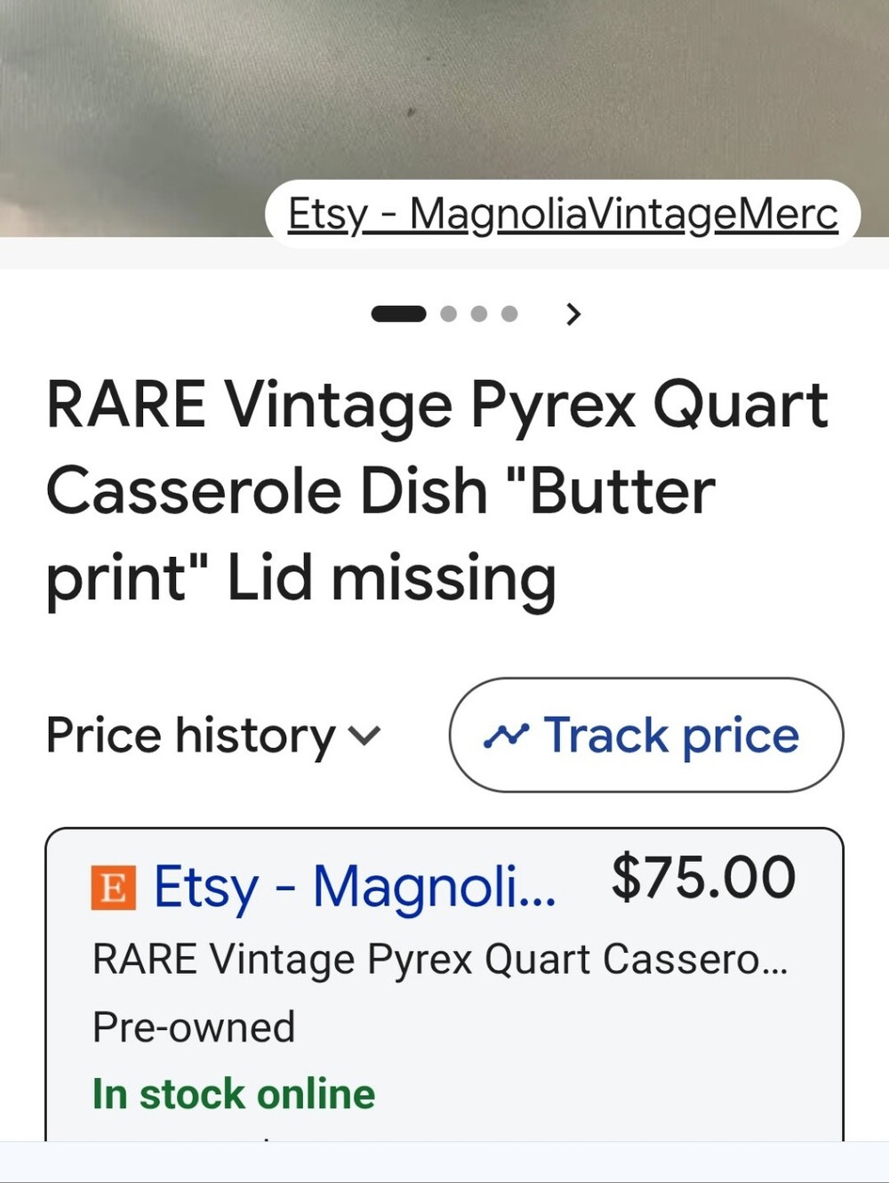 Amish Butterprint Turquoise Pyrex - Picture 4 of 4